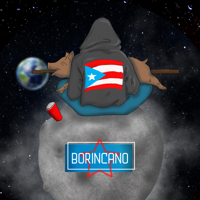 Borincano en la Luna - Hoodie